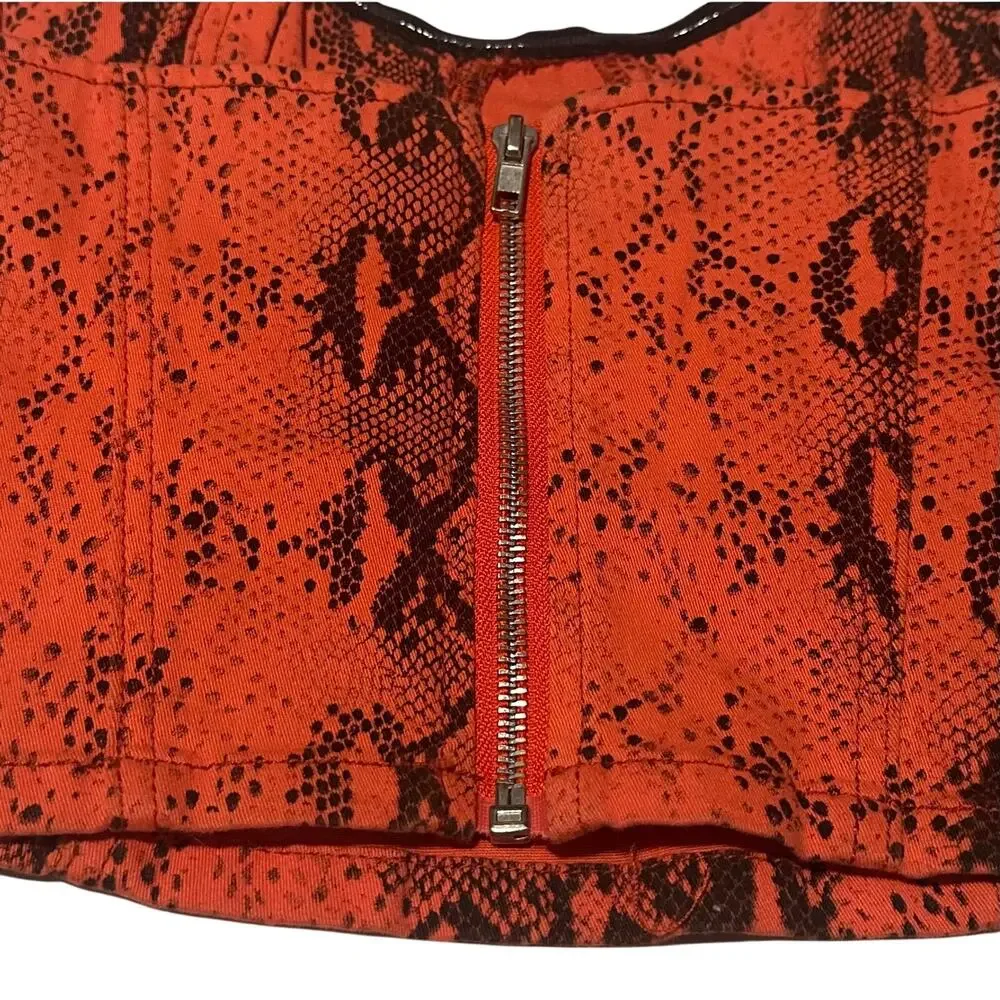 Superdown Women’s Crop Corset Top Red Size Medium - Picture 4 of 6